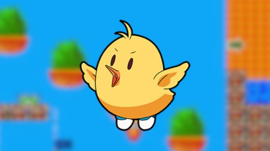Taito Milestones 2 release date: A blurred background of NewZealand Story with Tiki the bird layered on top
